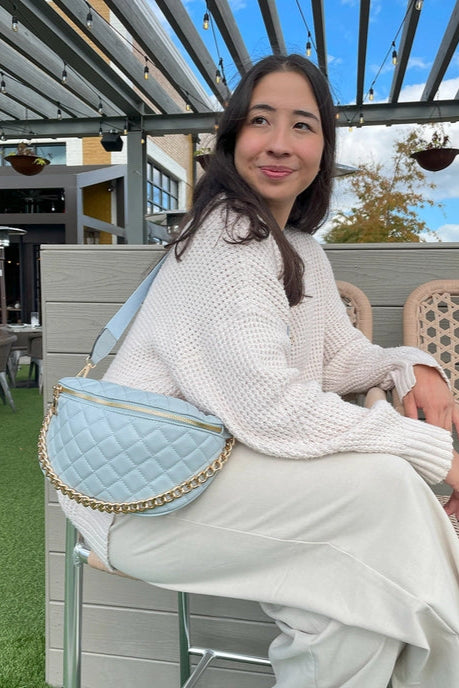 Sylvie Quilted Belt Bag w/ Chain Strap