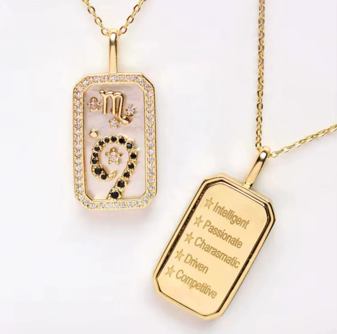 Double sided Zodiac Necklace