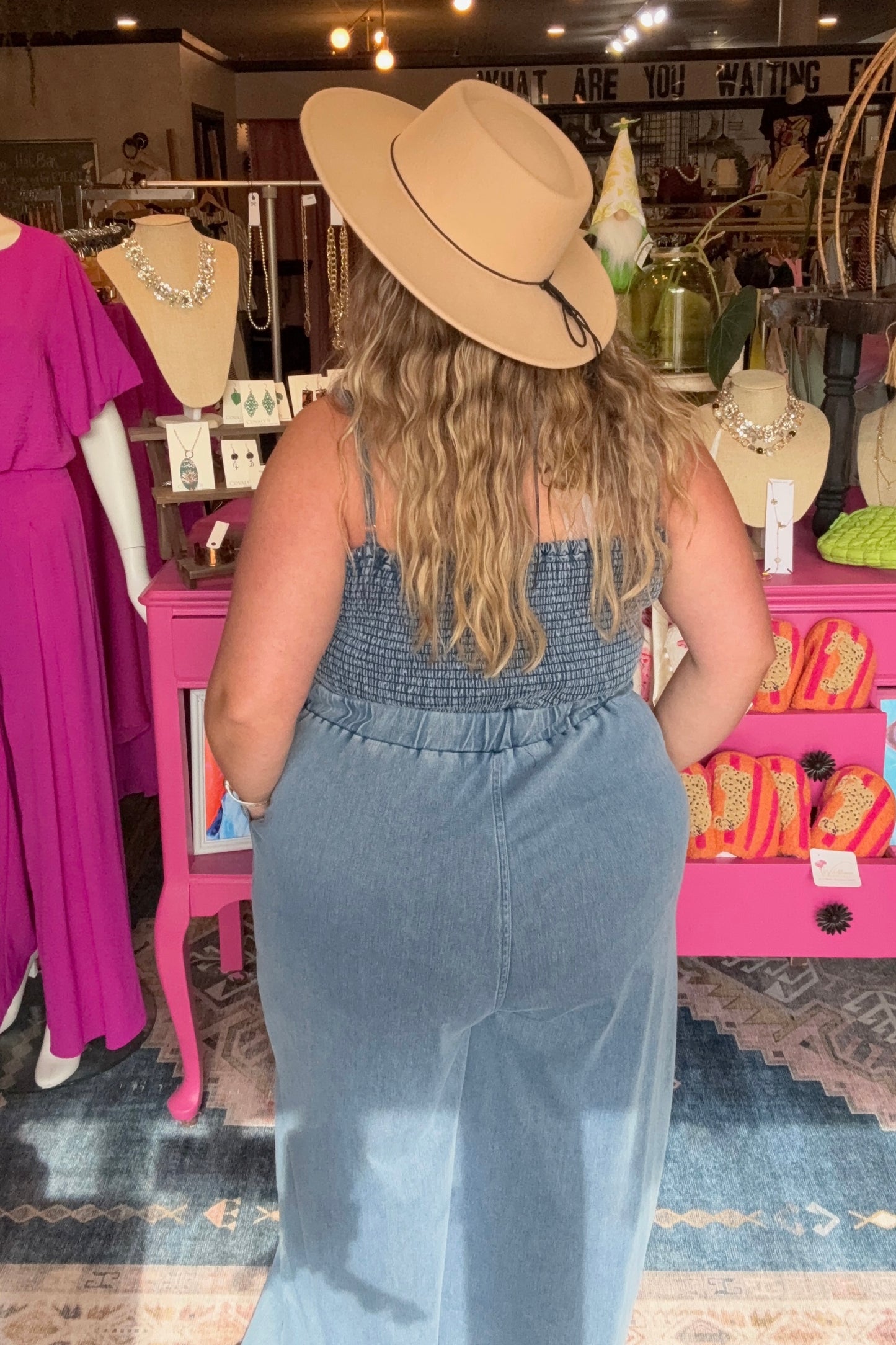 Denim Crush Smocked Romperv