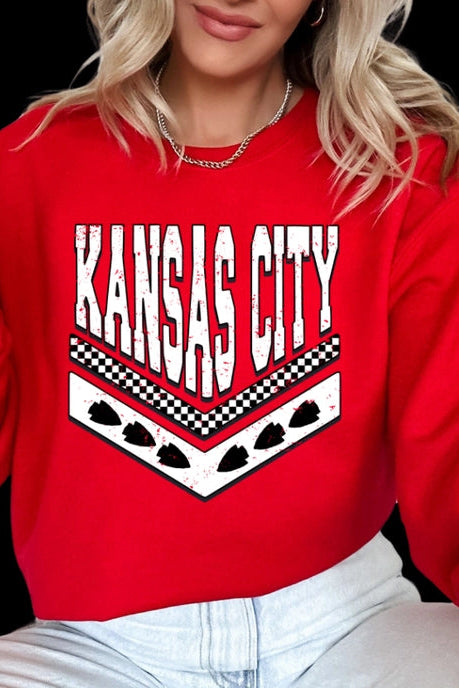 Retro Kansas City Red Graphic Sweatshirt