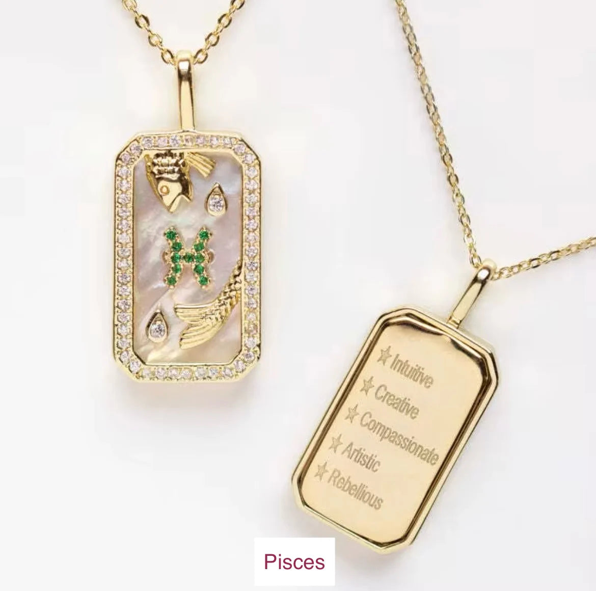 Double sided Zodiac Necklace