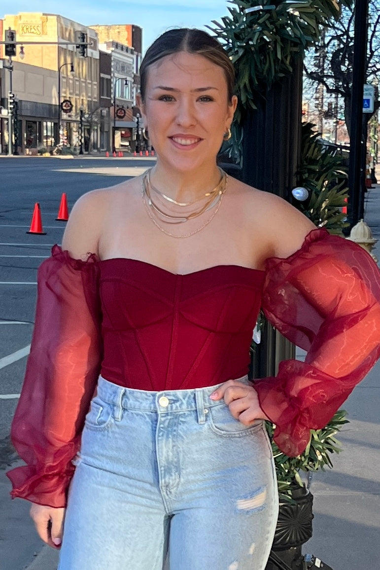 Sweet Side Off The Shoulder Bodysuit