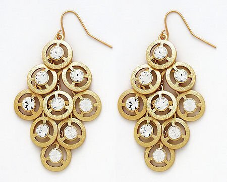 Gold Metal Dangle Circles