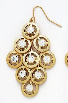 Gold Metal Dangle Circles