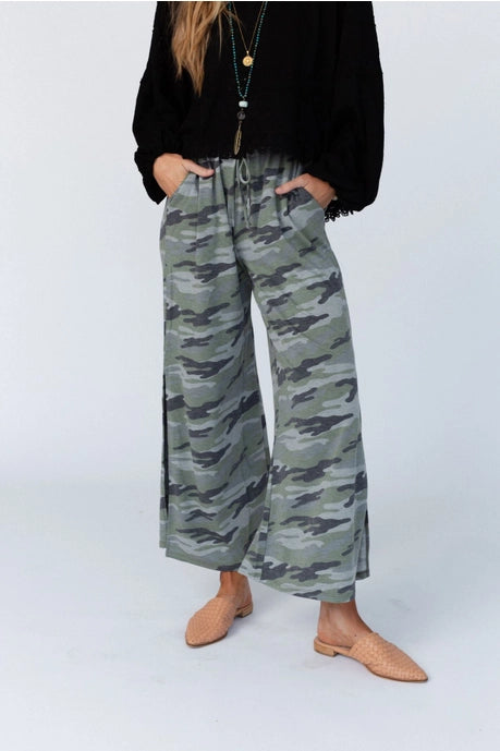 Casual Wanderer Wide Leg Slit Pants