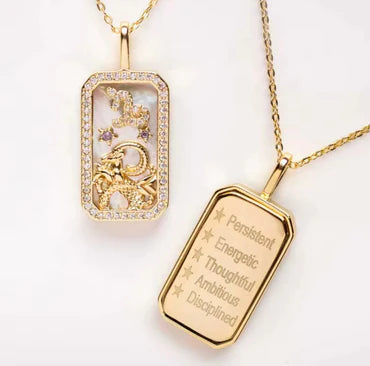 Double sided Zodiac Necklace