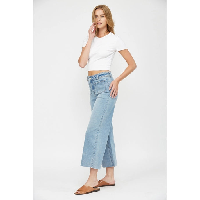 Cropped Wide Leg with Front Pocket