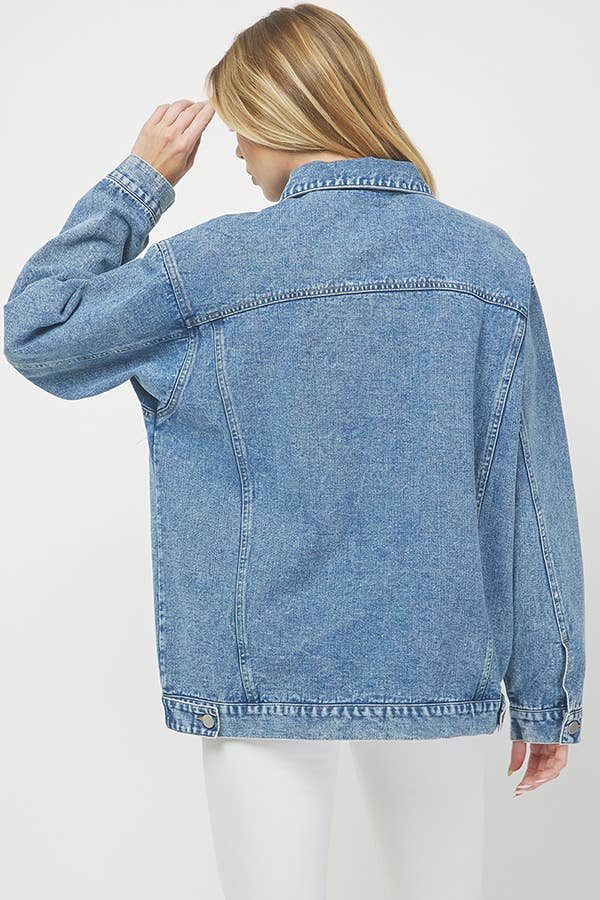 Effortless Cool Classic Oversized Denim Jacket