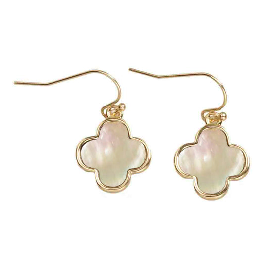 Mother of Pearl Clover Earring