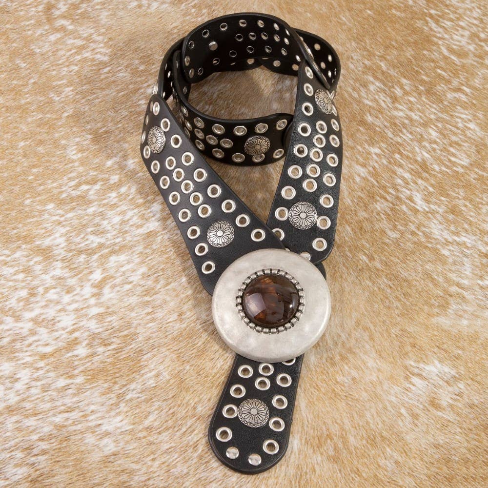 Studded Vegan Leather Belt