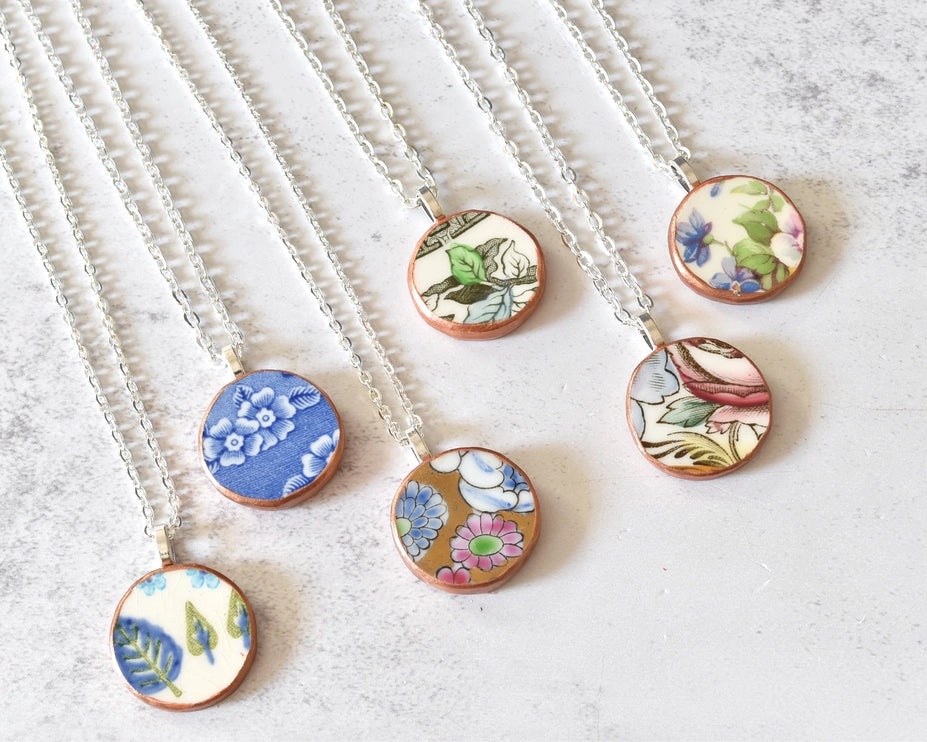 Broken Plate Circle Necklace