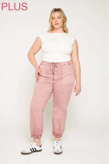 Deep Pink High Rise Jogger