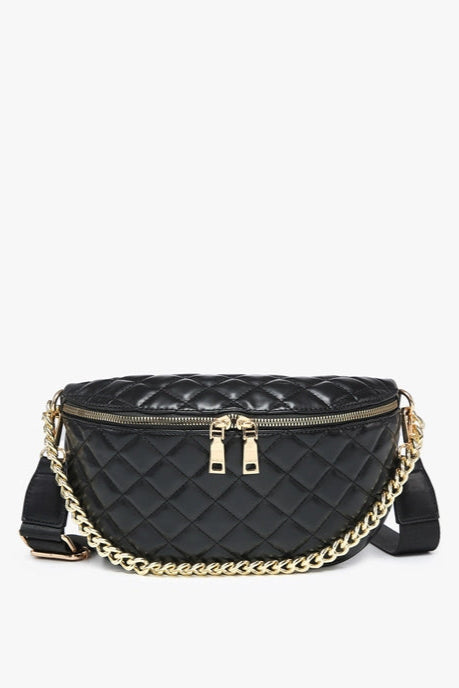 Sylvie Quilted Belt Bag w/ Chain Strap