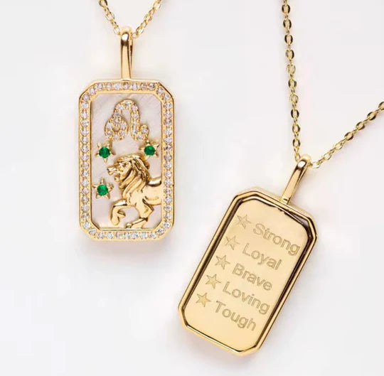 Double sided Zodiac Necklace