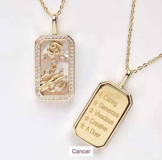Double sided Zodiac Necklace