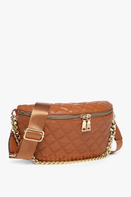 Sylvie Quilted Belt Bag w/ Chain Strap