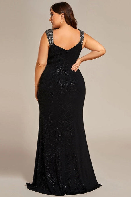 Glitter Split Evening Dress