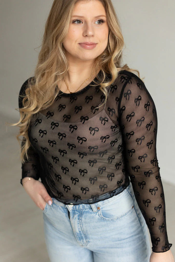 Bow Sheer Layering Top