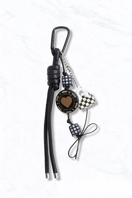 Dice & Poker Chip Charm Keychain