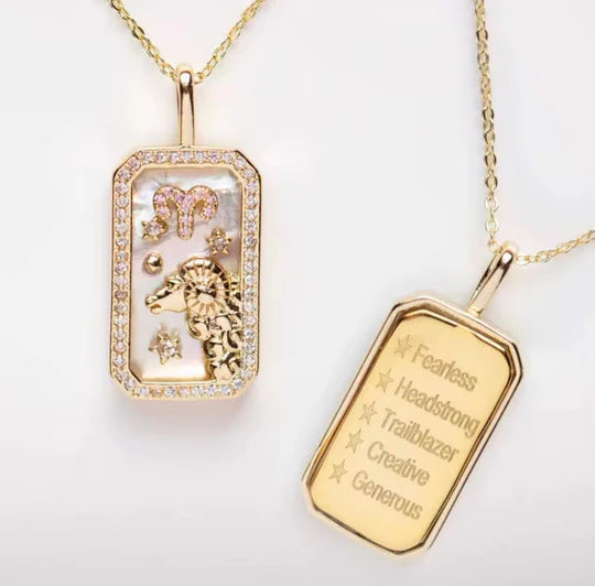 Double sided Zodiac Necklace