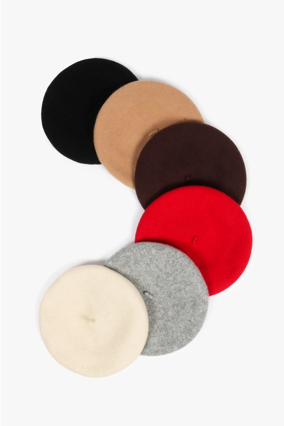 Solid Wool Beret Hats
