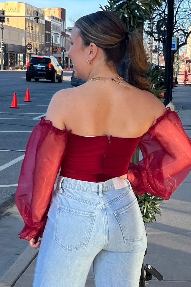 Sweet Side Off The Shoulder Bodysuit