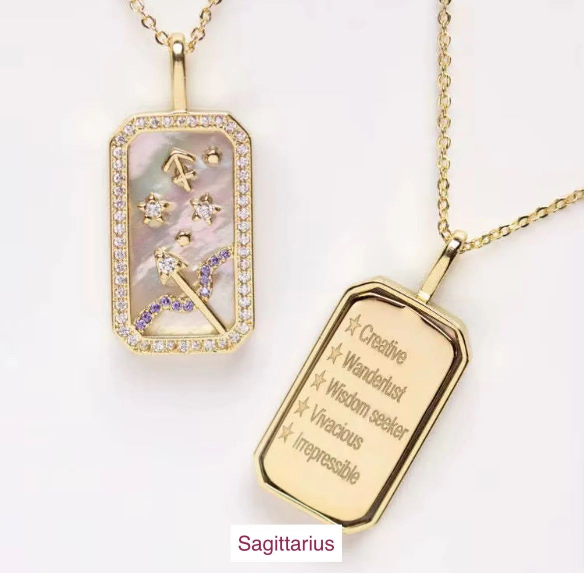 Double sided Zodiac Necklace
