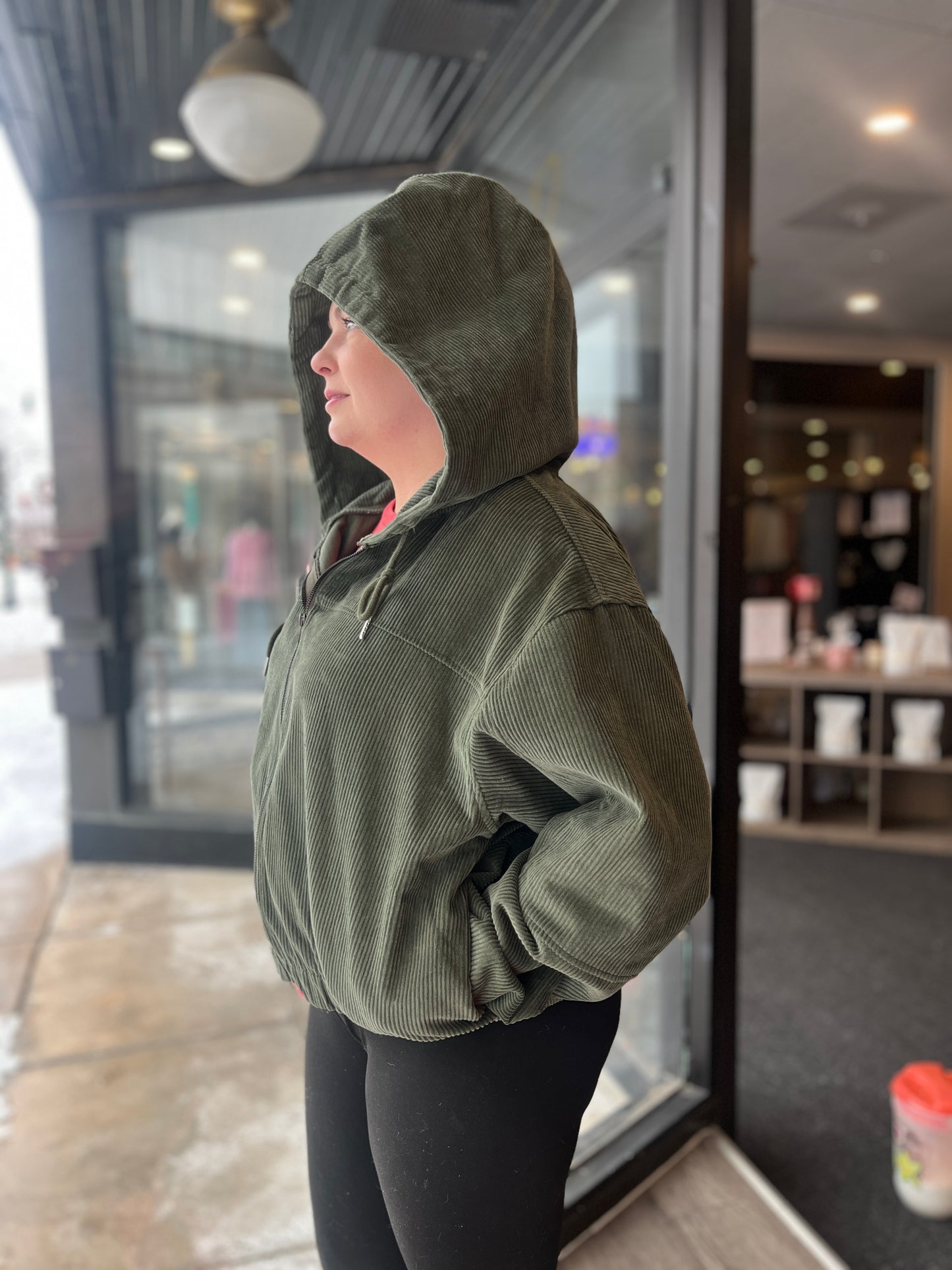 Corduroy Zip Up Jacket