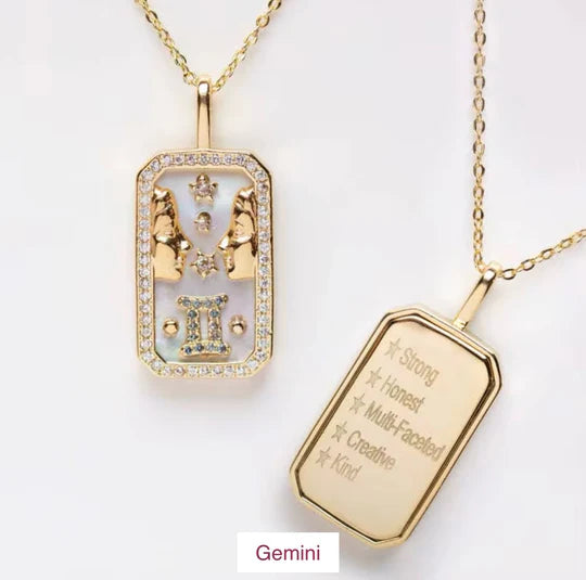 Double sided Zodiac Necklace