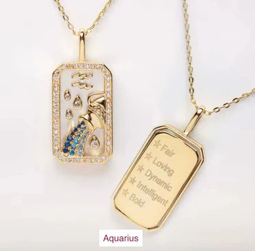 Double sided Zodiac Necklace