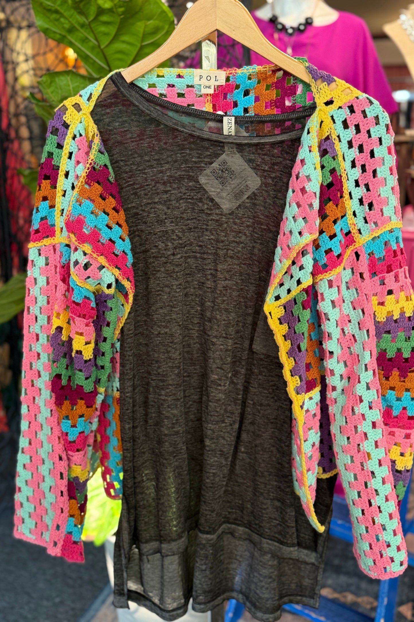 Oversized Melange Burnout Tee