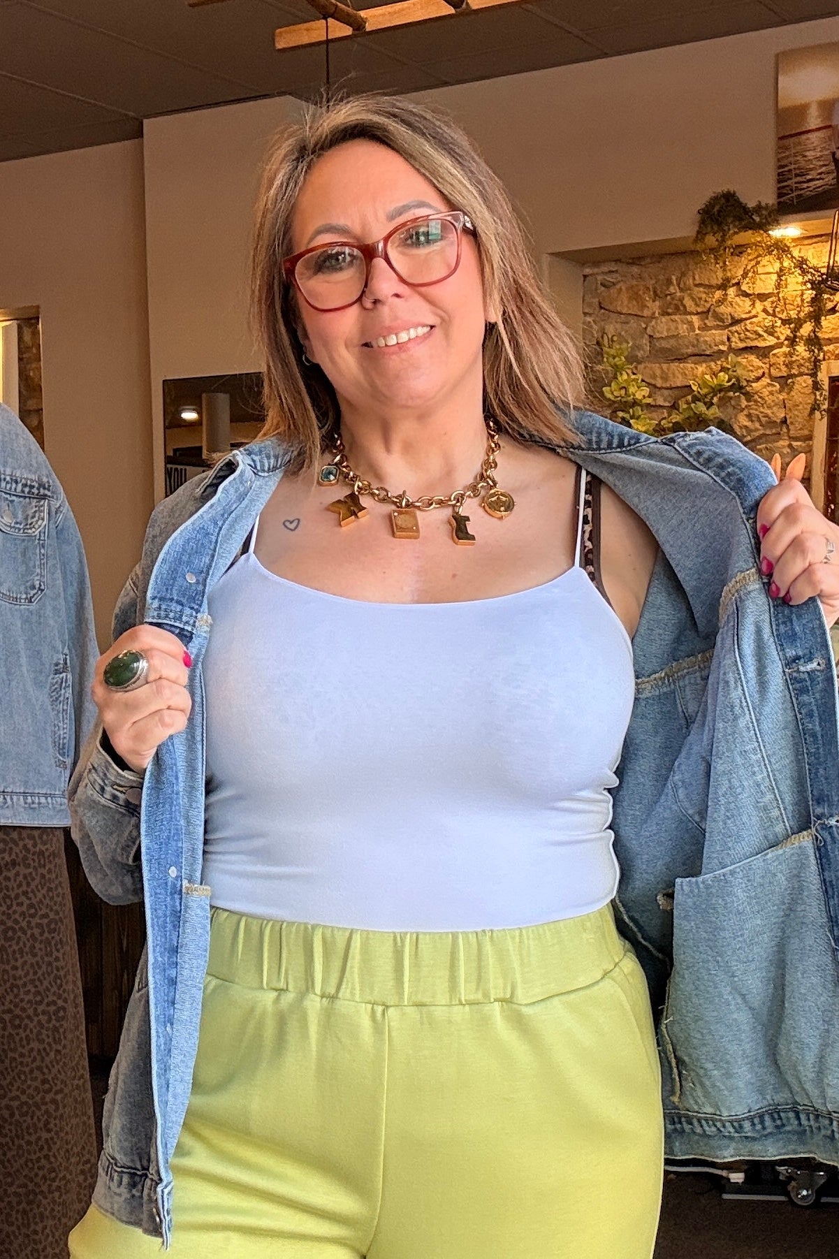 Double Layer Spaghetti Strap Cami