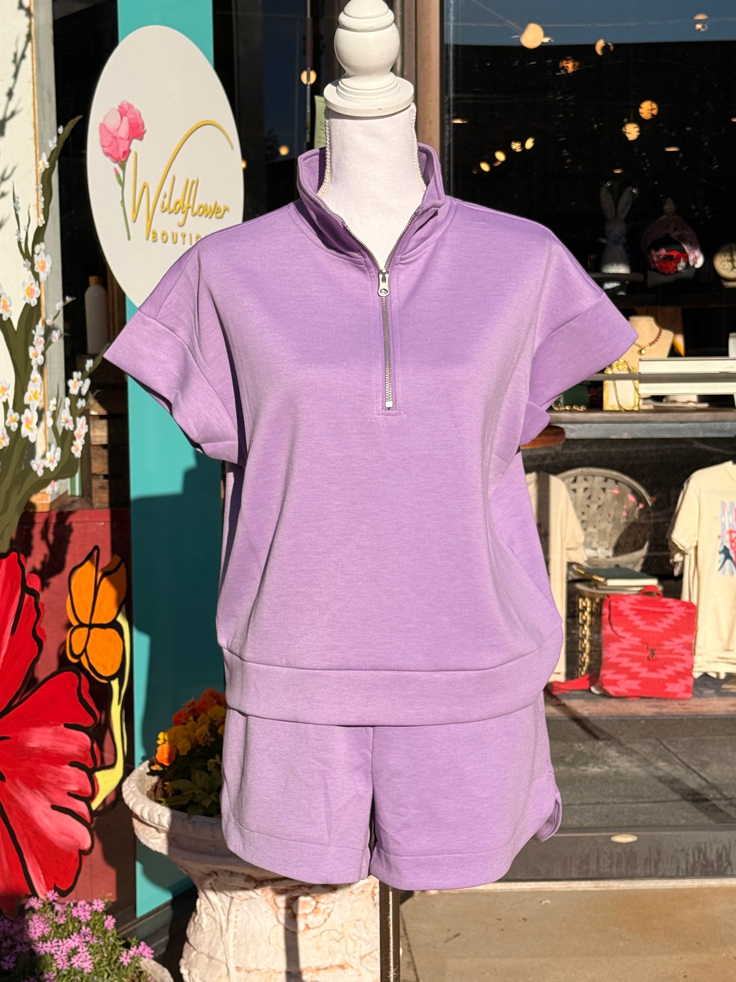 Daydream 1/4 Zip Short Set