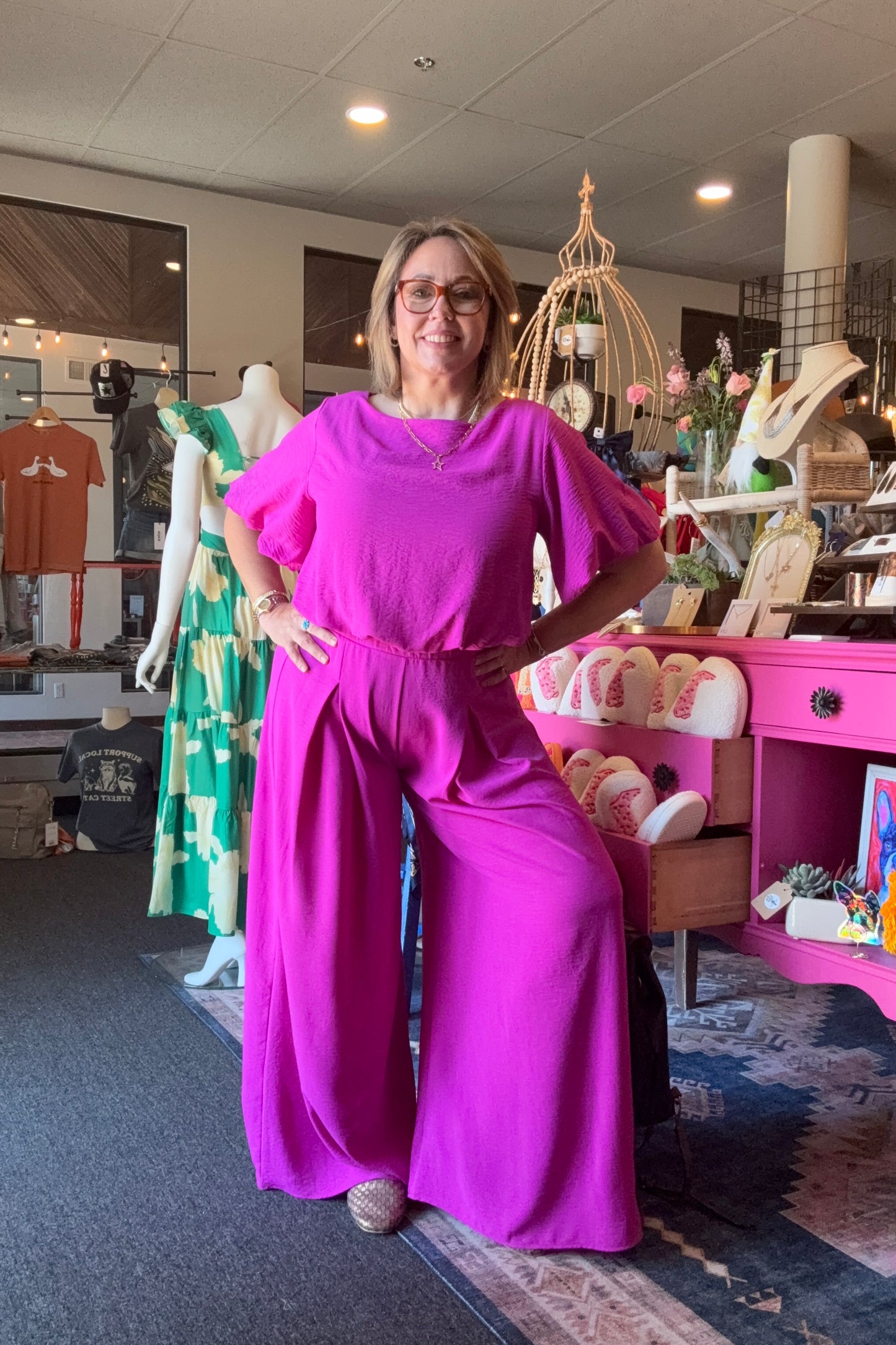 Matte Crepe Bubble Sleeve