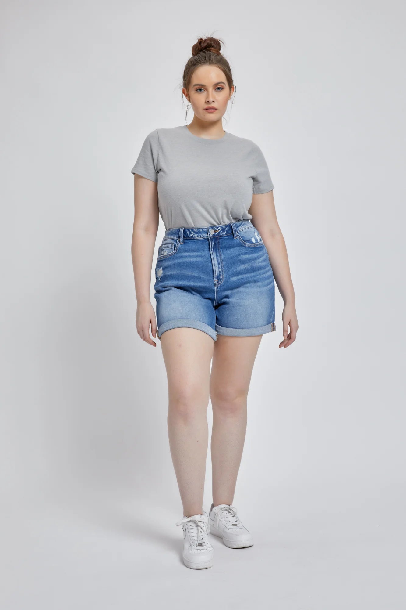 Double Cuff Mom Shorts
