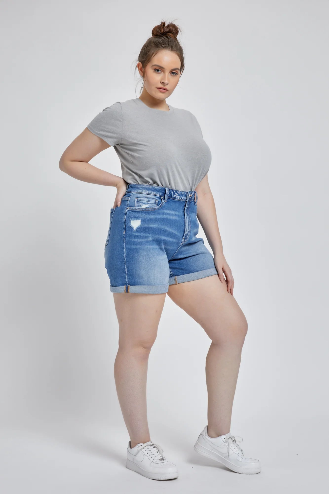Double Cuff Mom Shorts
