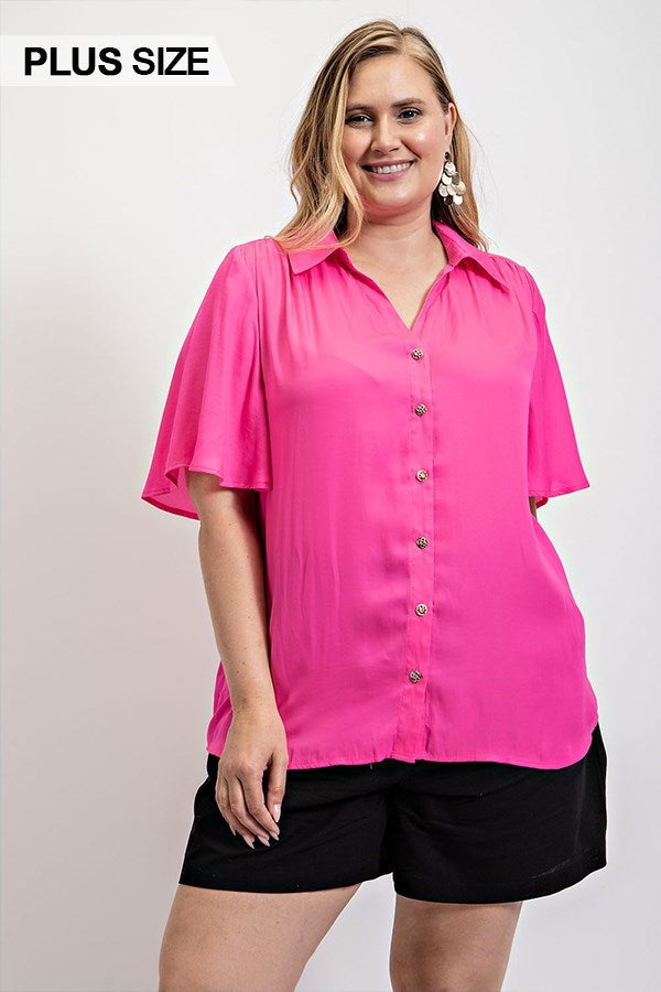 Collared Button Down Loose Fit