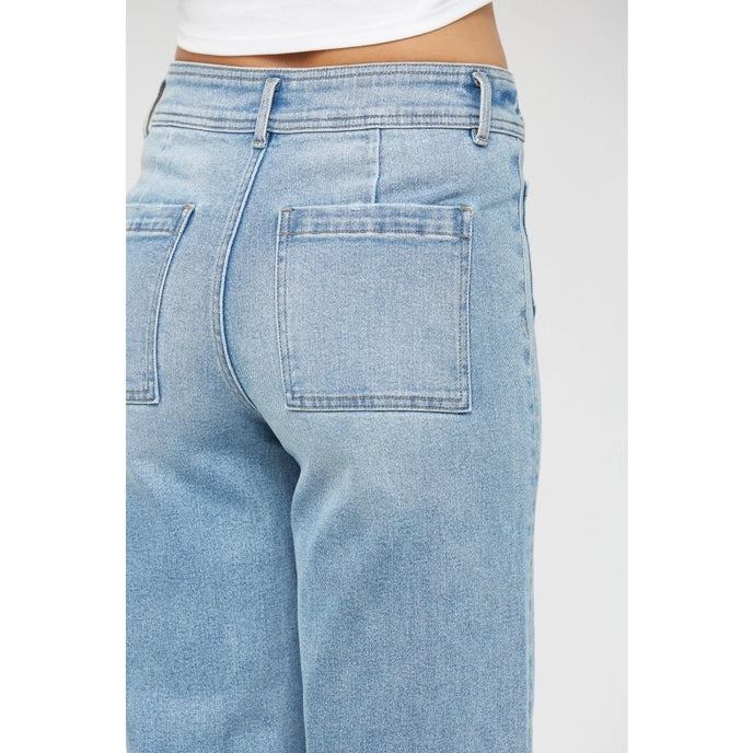 Cropped Wide Leg with Front Pocket