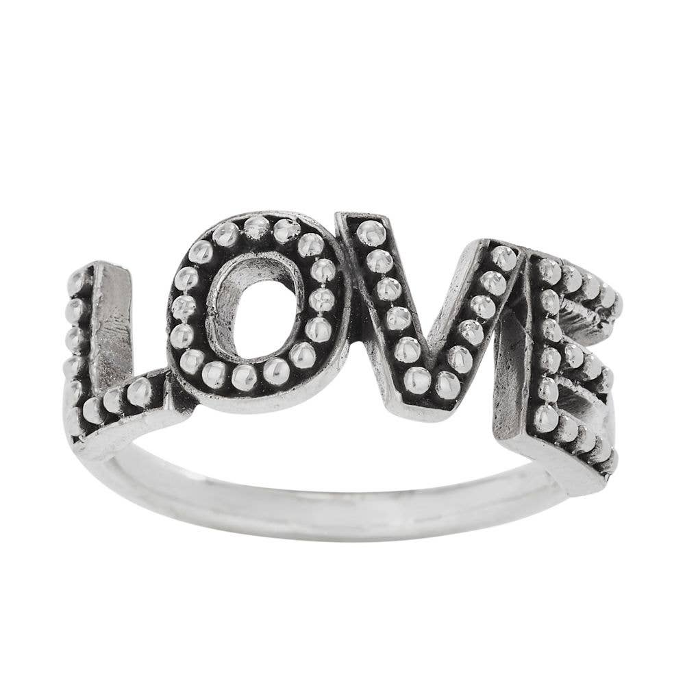Big LOVE Sterling Silver Ring