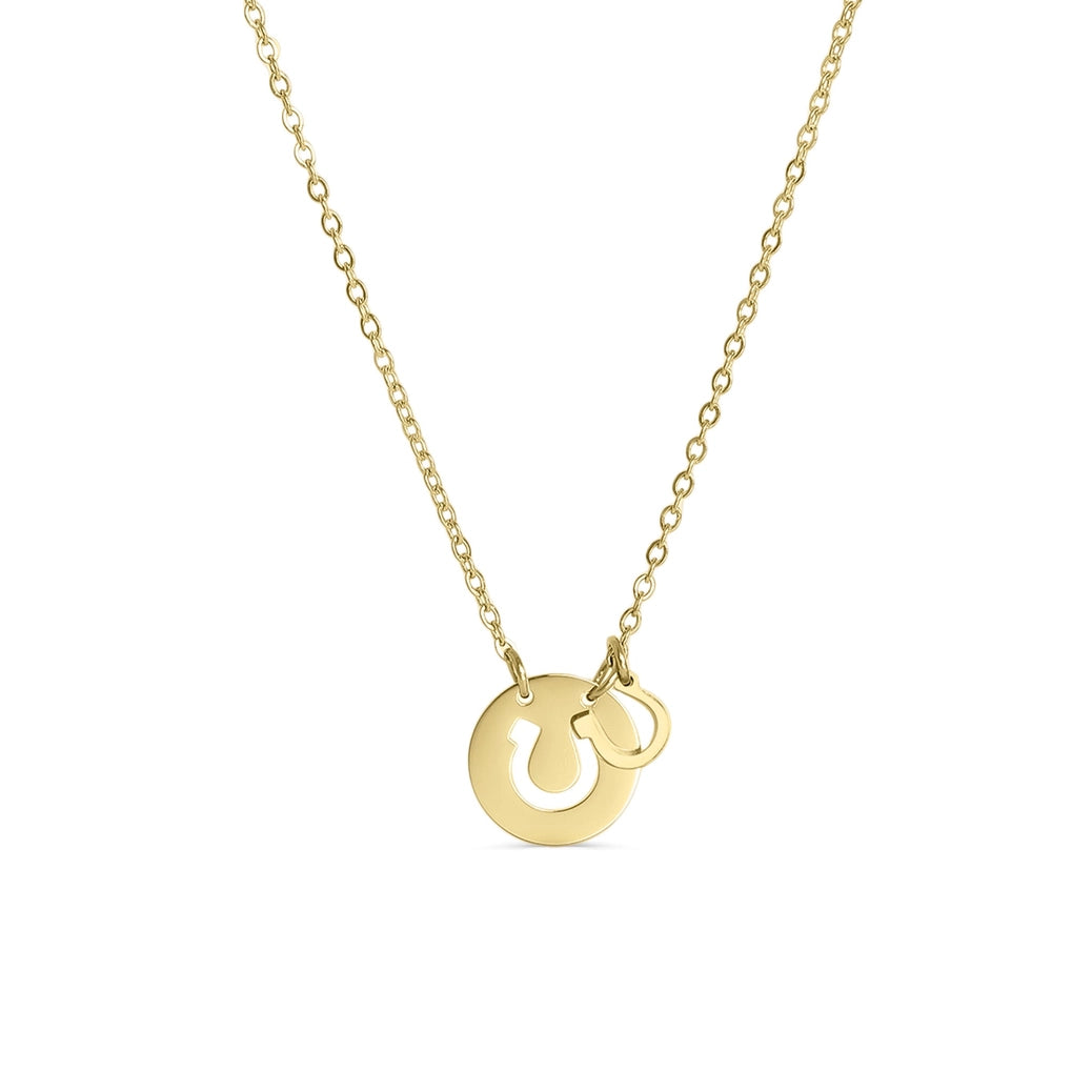 Cutout 2 Piece Horseshoe Necklace