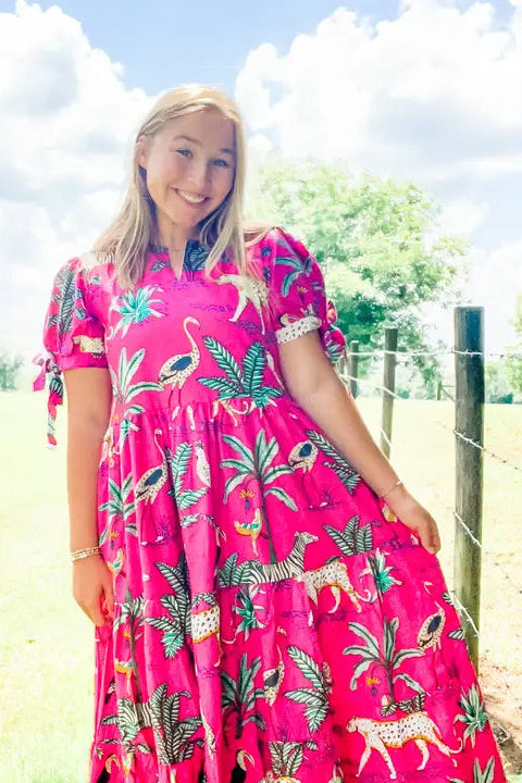 Savannah Rain Pink Bow Dress