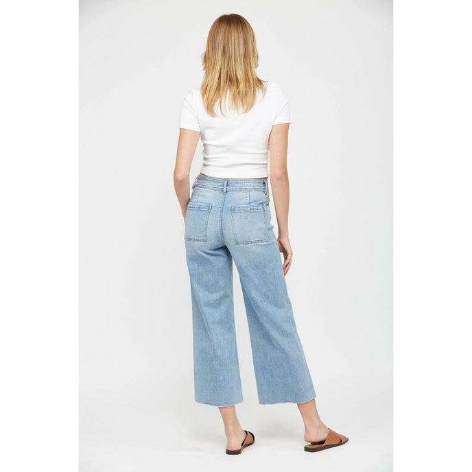 Cropped Wide Leg with Front Pocket