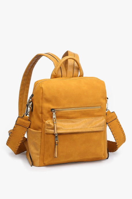Amelia Suede Backpack w/ Guitar Straps
