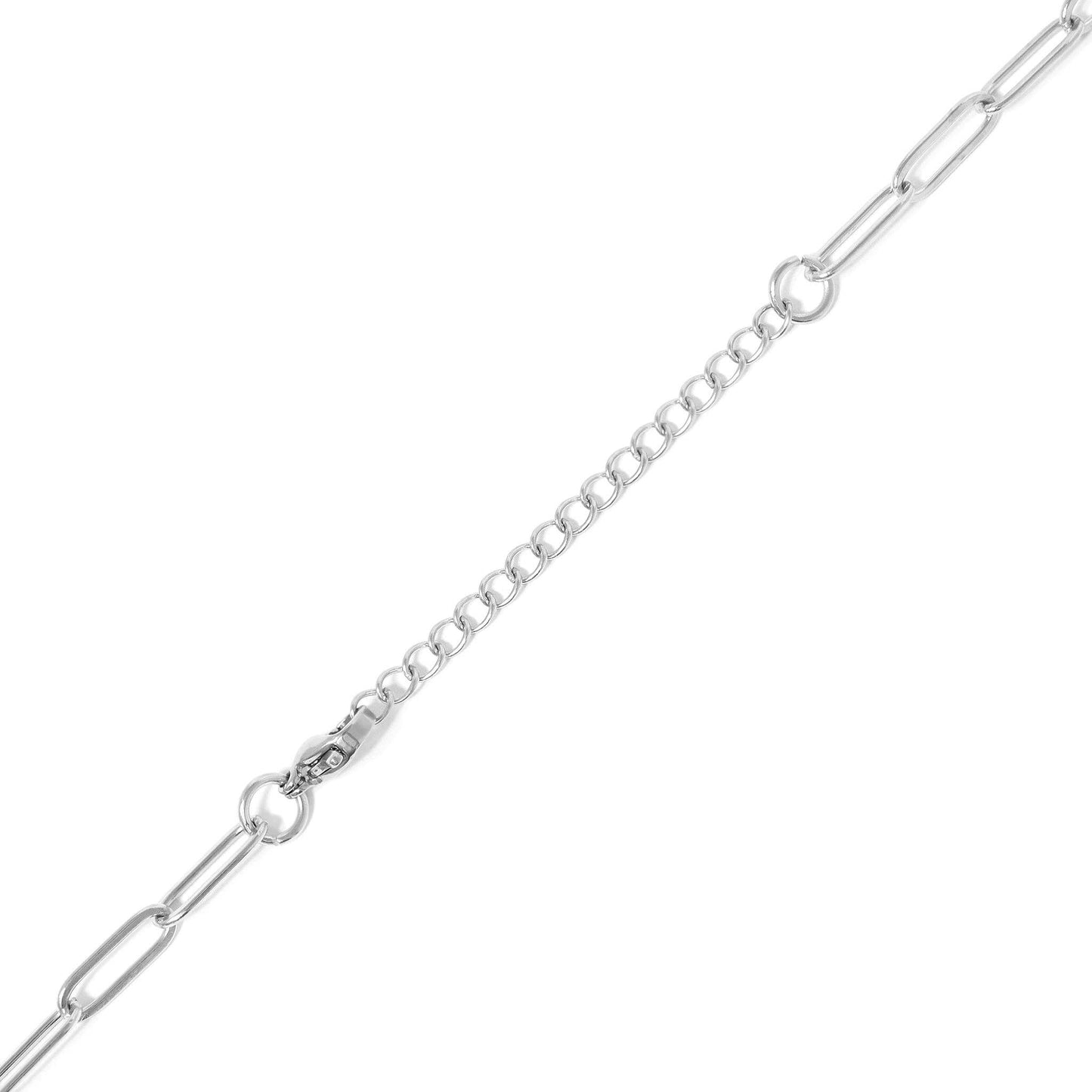 18K PVD Gold Carabiner "Faith" Paperclip Charm Necklace