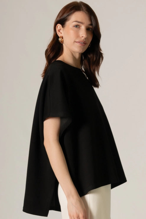 Butter Modal Side Slit Cape Top