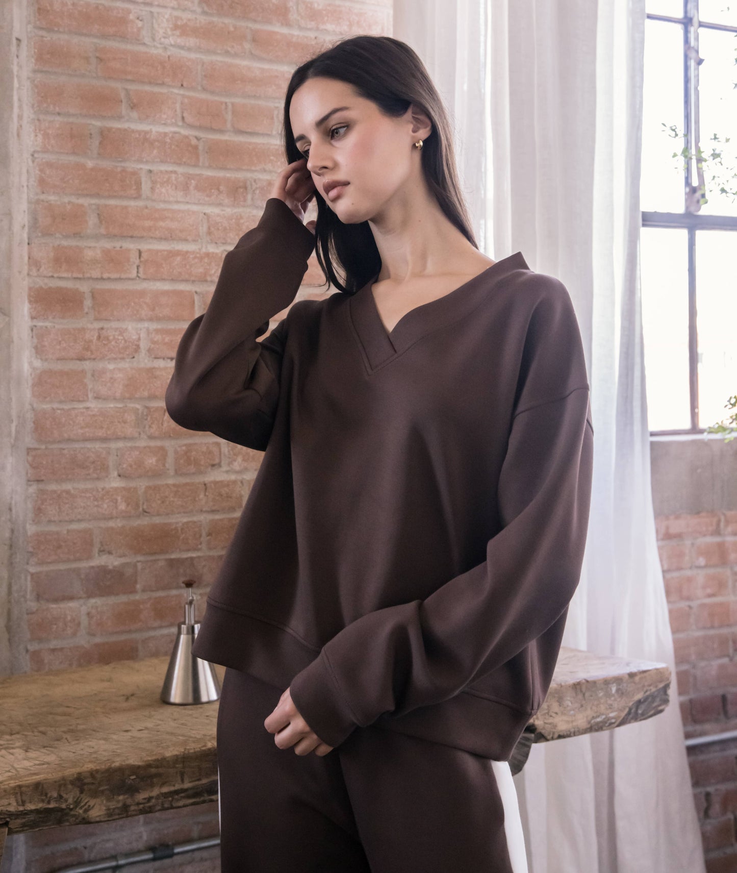 Butter Modal V-Neck Pullover Top