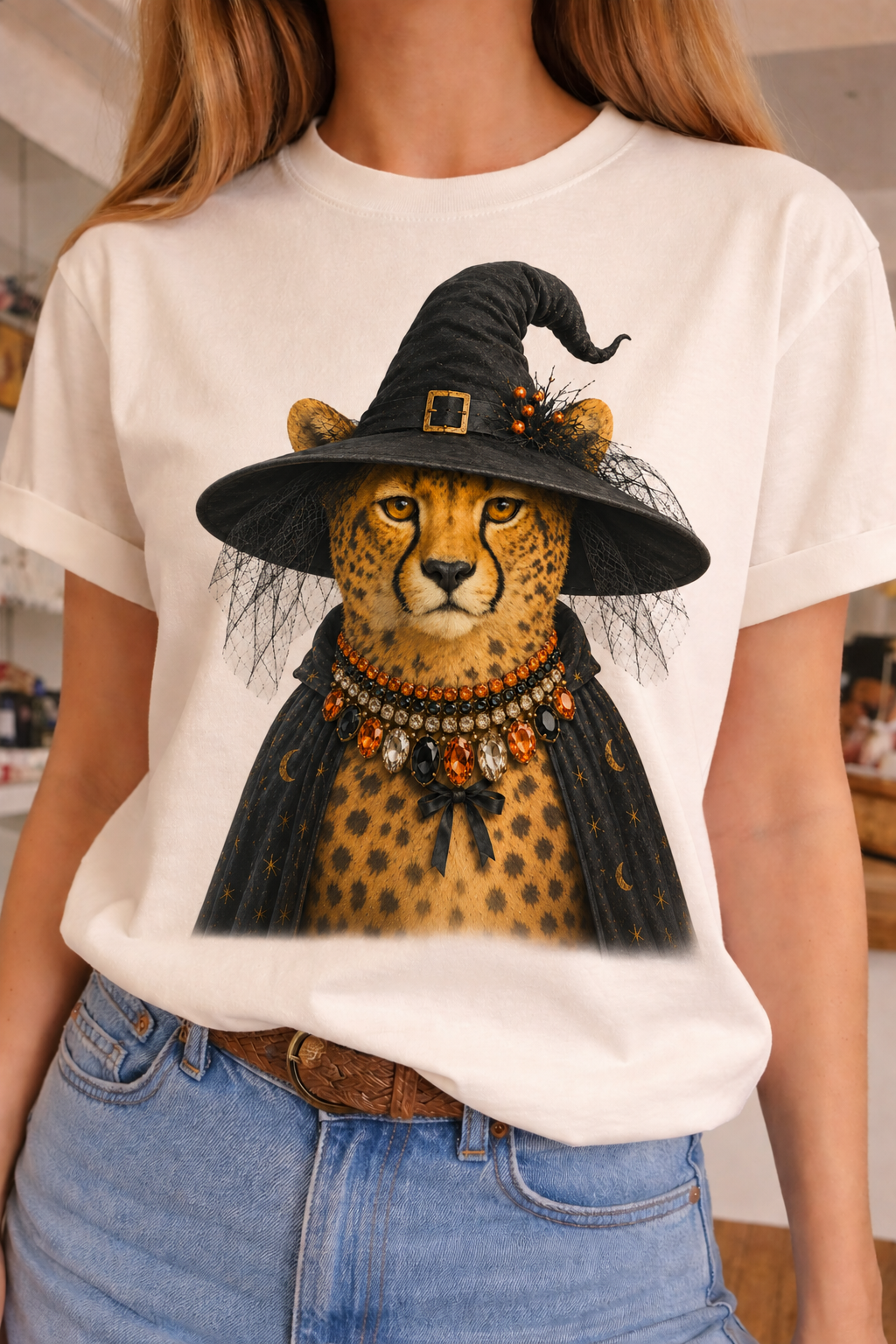 Jeweled Collar Leopard Witch