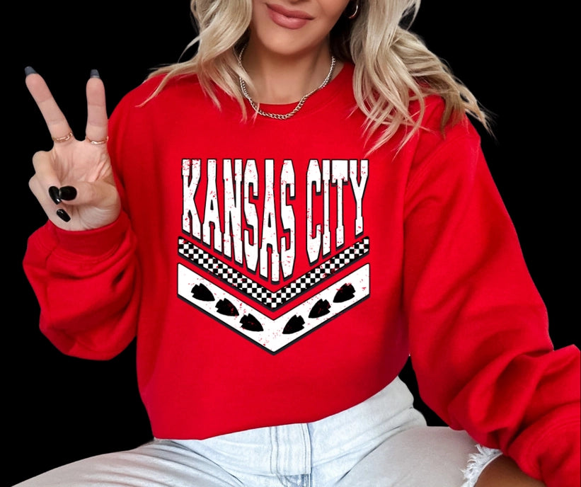 Retro Kansas City Red Graphic Sweatshirt