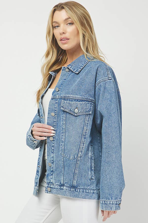 Effortless Cool Classic Oversized Denim Jacket