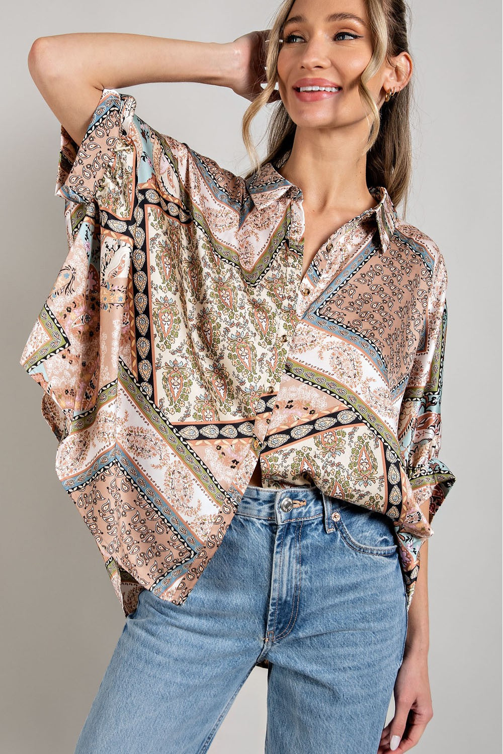 Printed Half Sleeve Blouse